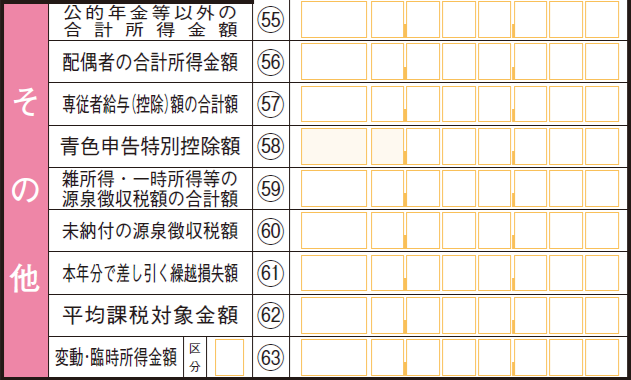 専従者給与(控除)額の合計額